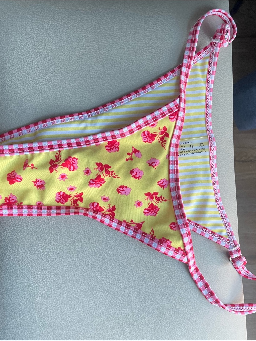 Cute SHEIN Floral & Gingham Bikini Set | Never Worn / Brand New - Picture 7 of 11